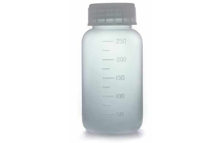 Bottle Wide Mouth, Polypropylene (PP), with Graduation