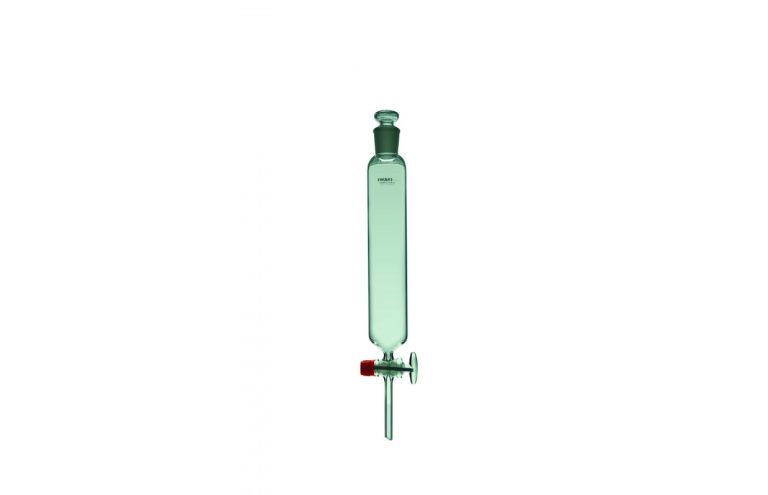 Dropping Funnel, Cylindrical Shape with Glass Stopper, Glass Stopcock