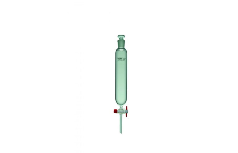 Dropping Funnel, Cylindrical Shape with Glass Stopper , Teflon Stopcock