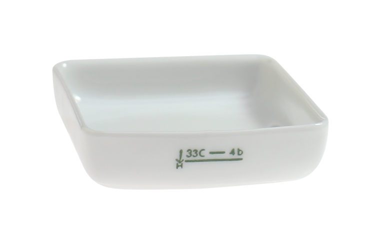 Incinerating Dishes, Flat Bottom, Rectangular, Glazed